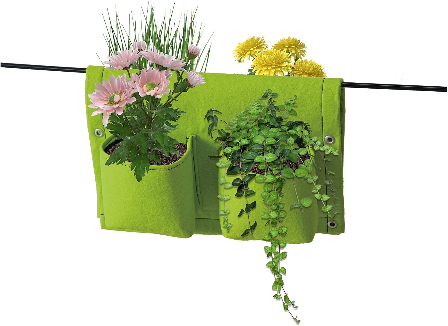 VegTrug Balcony Rail Felt Planter 4 Pocket