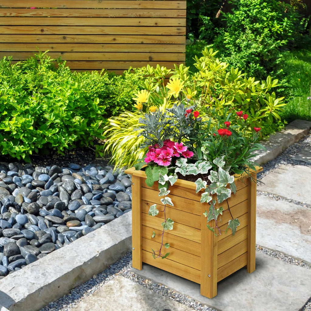 Wooden Square Box Planter