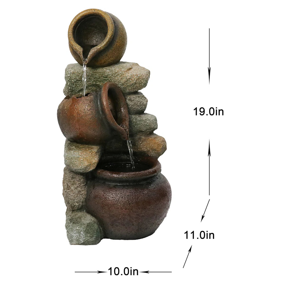 Polynesian Fountain Flower Pot