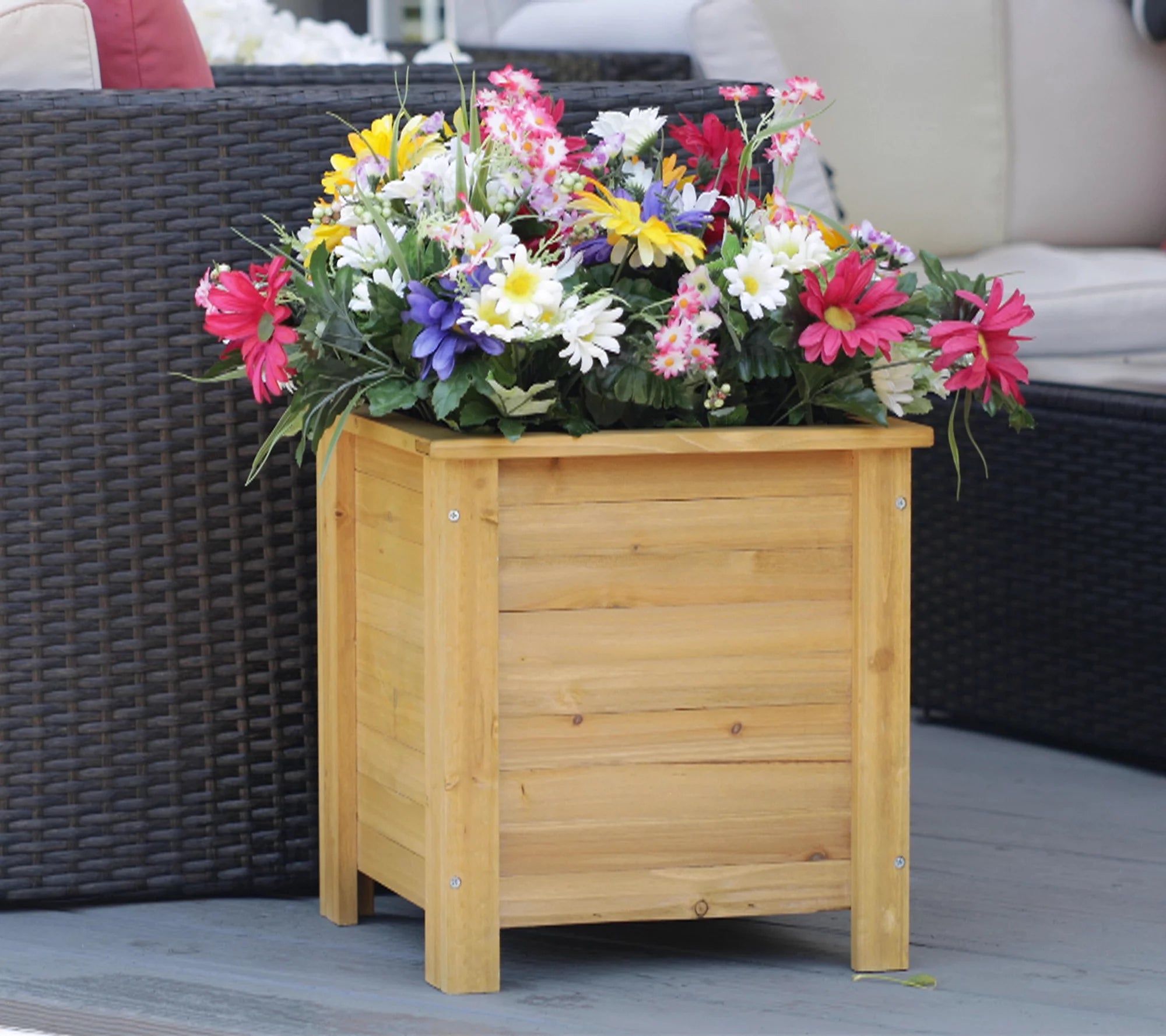 Wooden Square Box Planter