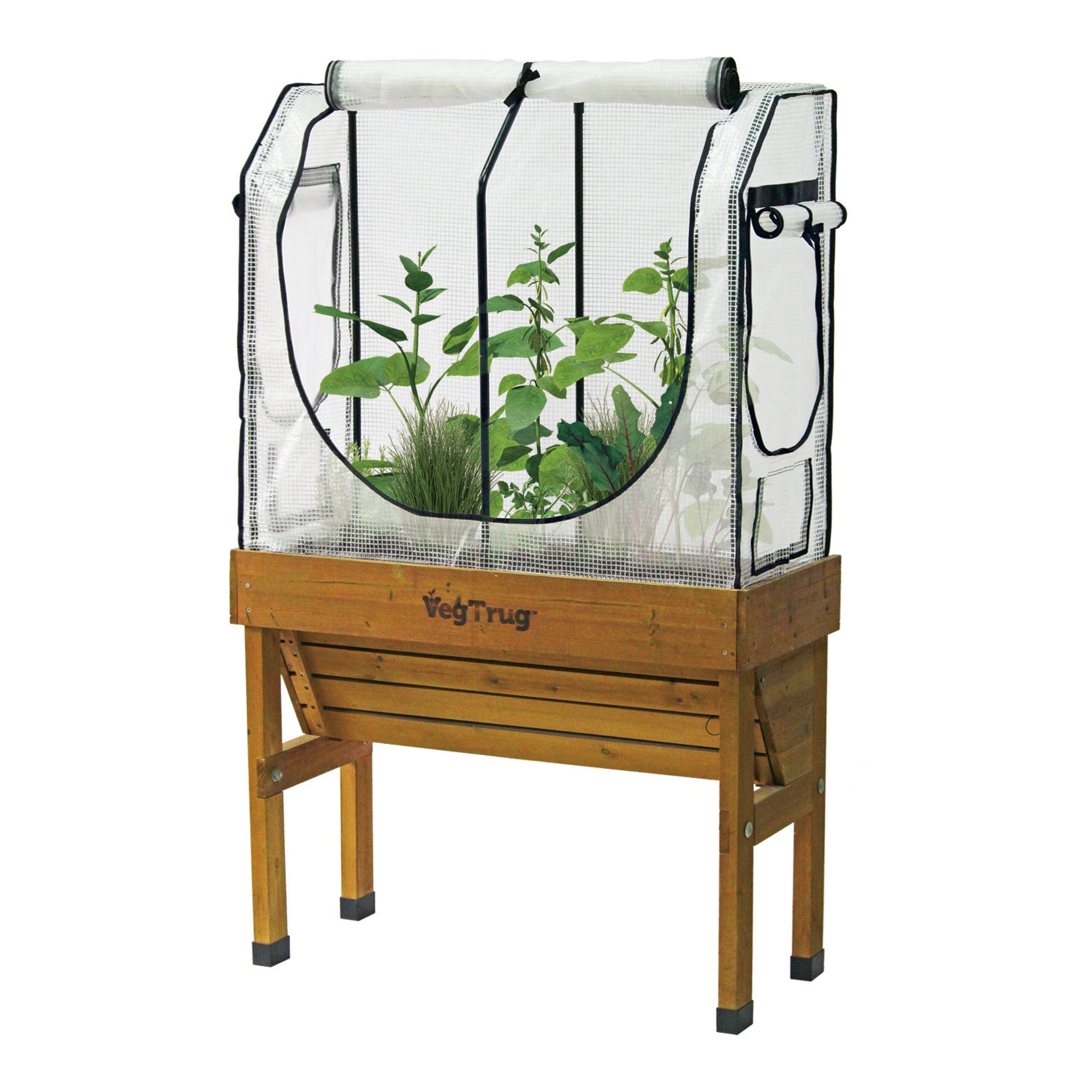 Greenhouse Frame & Multi-Cover Set for Wall Hugger 1m